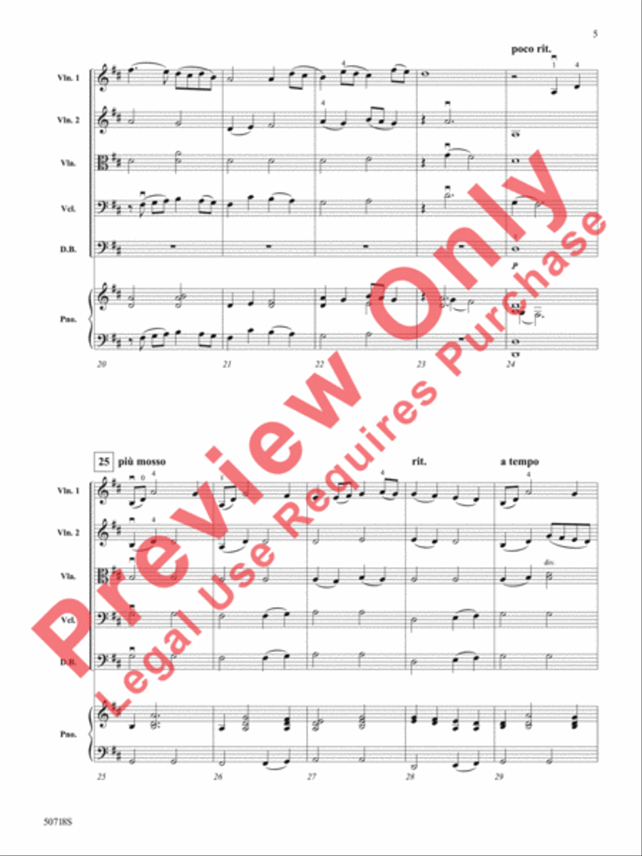 Fantasy on Aloha 'Oe String Orchestra scores gallery preview page 6