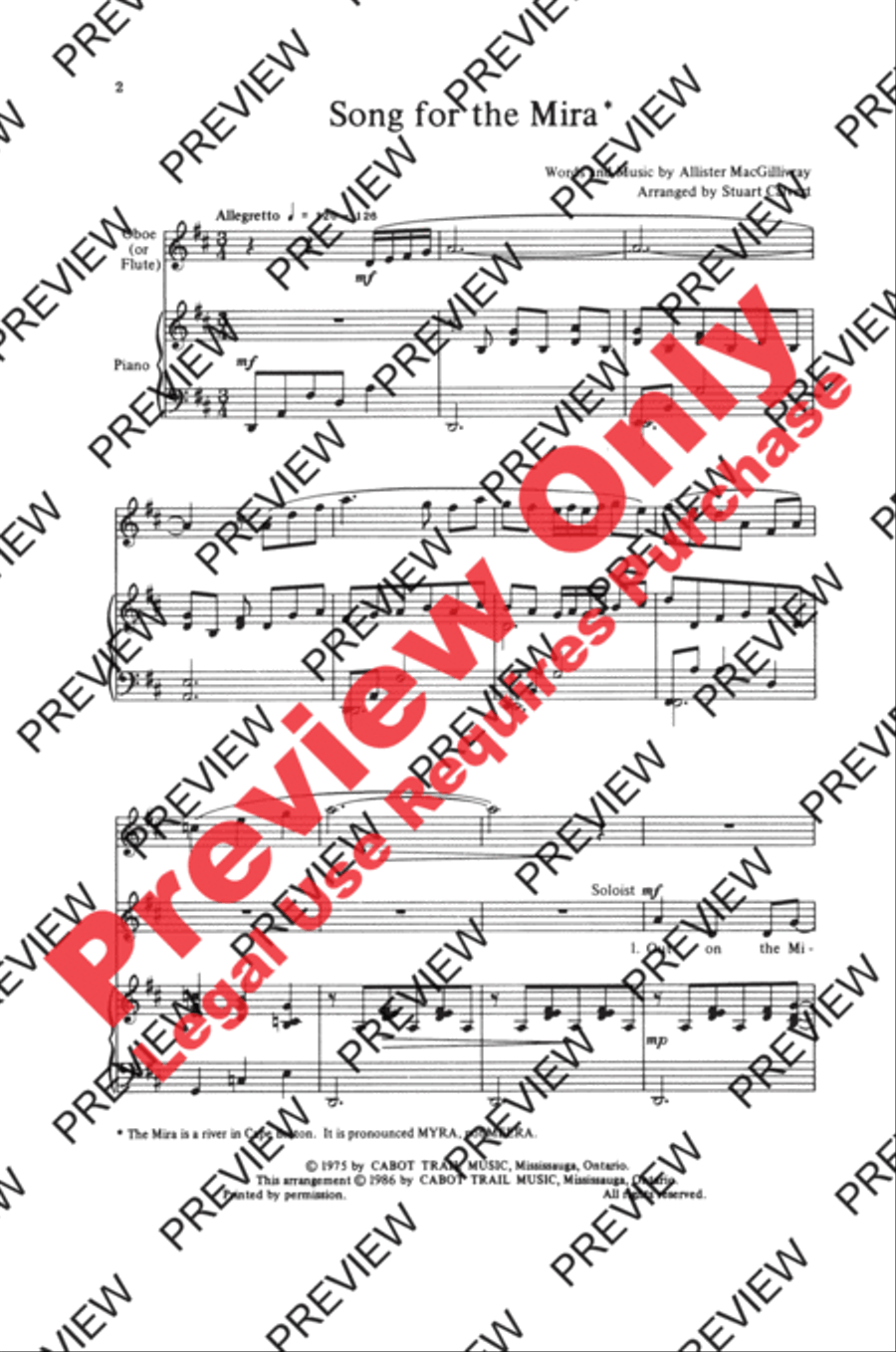 Song for the Mira Song for the Mira Women's Choir scores gallery preview page 2