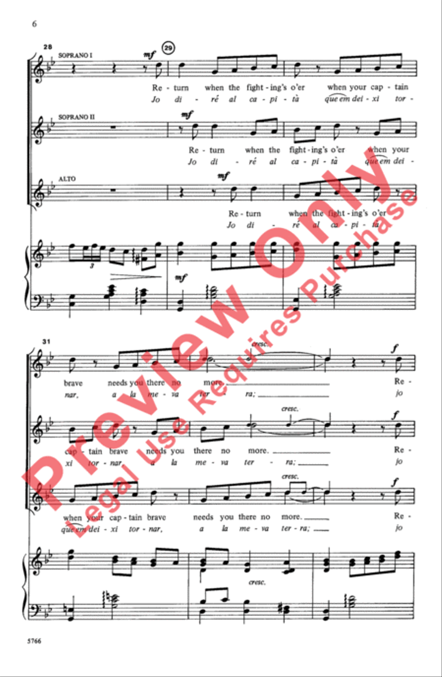Farewell, Lad Women's Choir scores gallery preview page 6