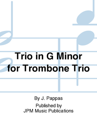 Book cover for Trio in G Minor for Trombone Trio