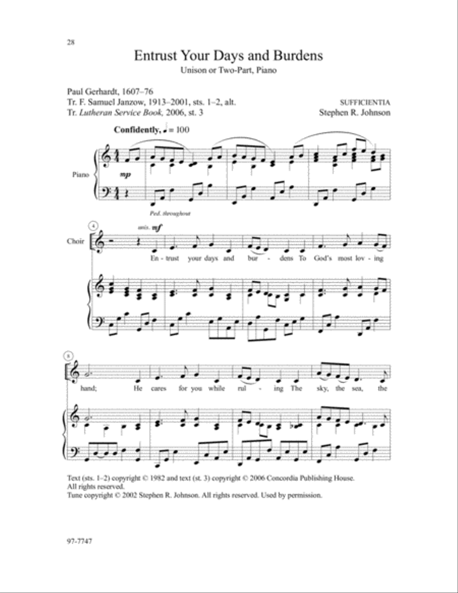 The Concordia Children's Choir Book, Volume 2: Six Settings for Reformation Children's Choir scores gallery preview page 5