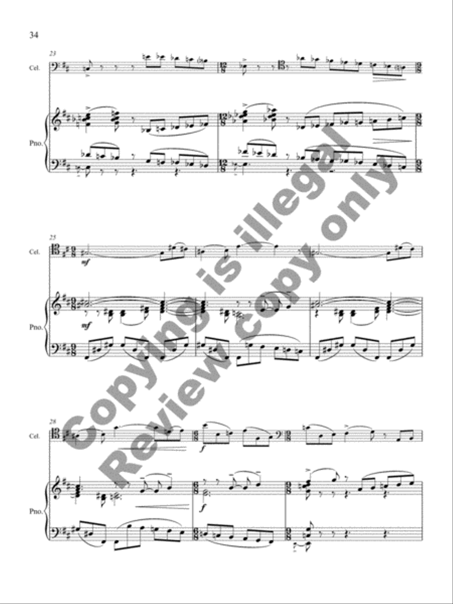 Sonata for Violoncello and Piano Piano Accompaniment scores gallery preview page 30