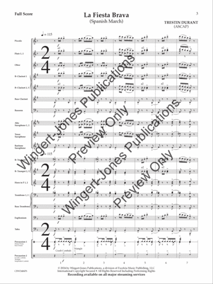 La Fiesta Brava La Fiesta Brava Concert Band scores gallery preview page 4