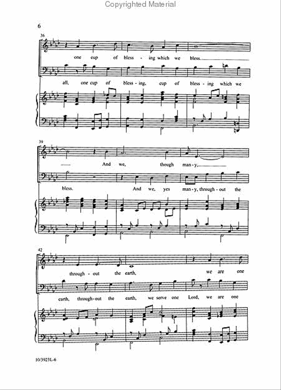 One Bread, One Body 4-Part scores gallery preview page 3