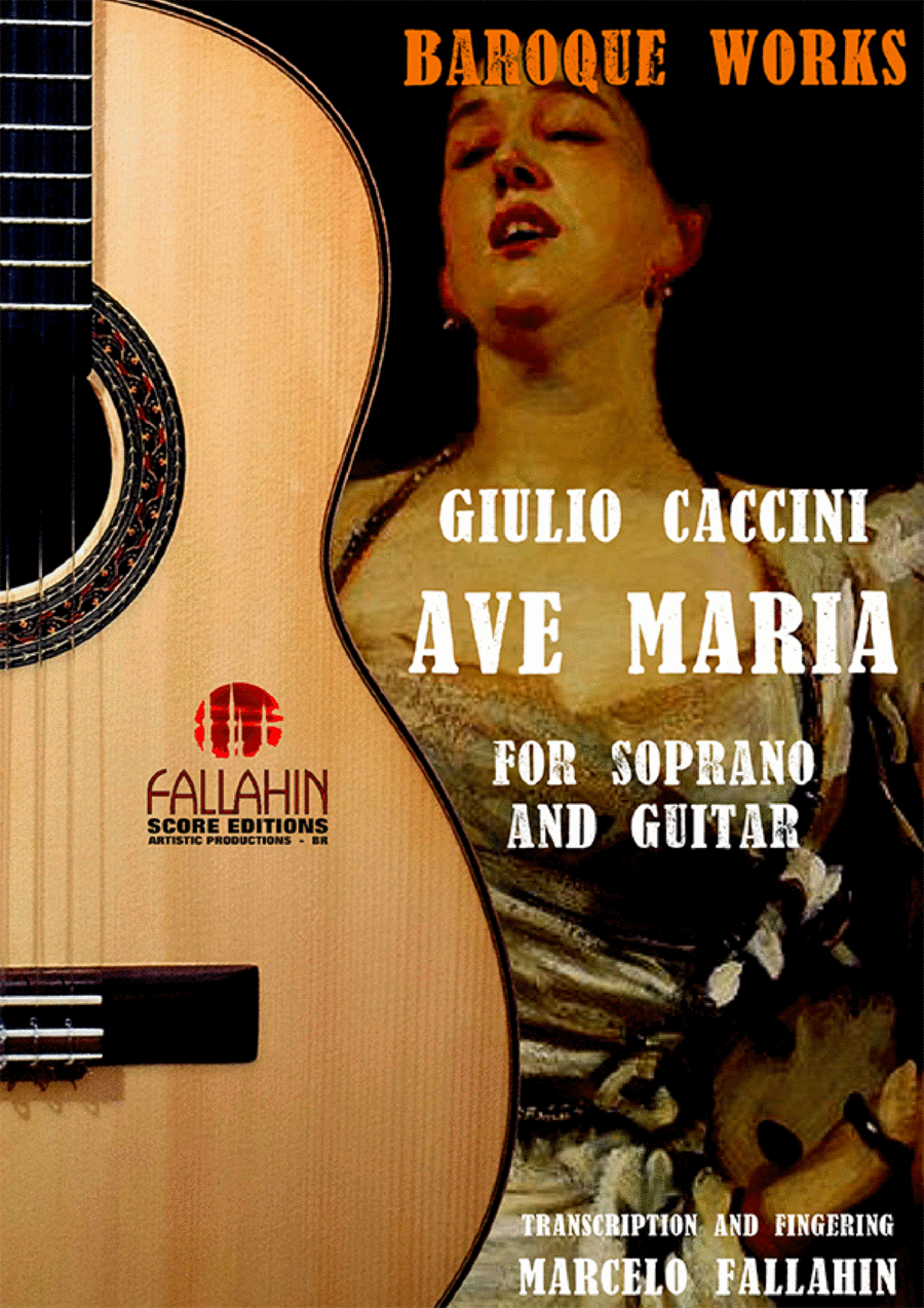 AVE MARIA - GIULIO CACCINI - FOR SOPRANO AND GUITAR Chamber Music scores gallery preview page 1