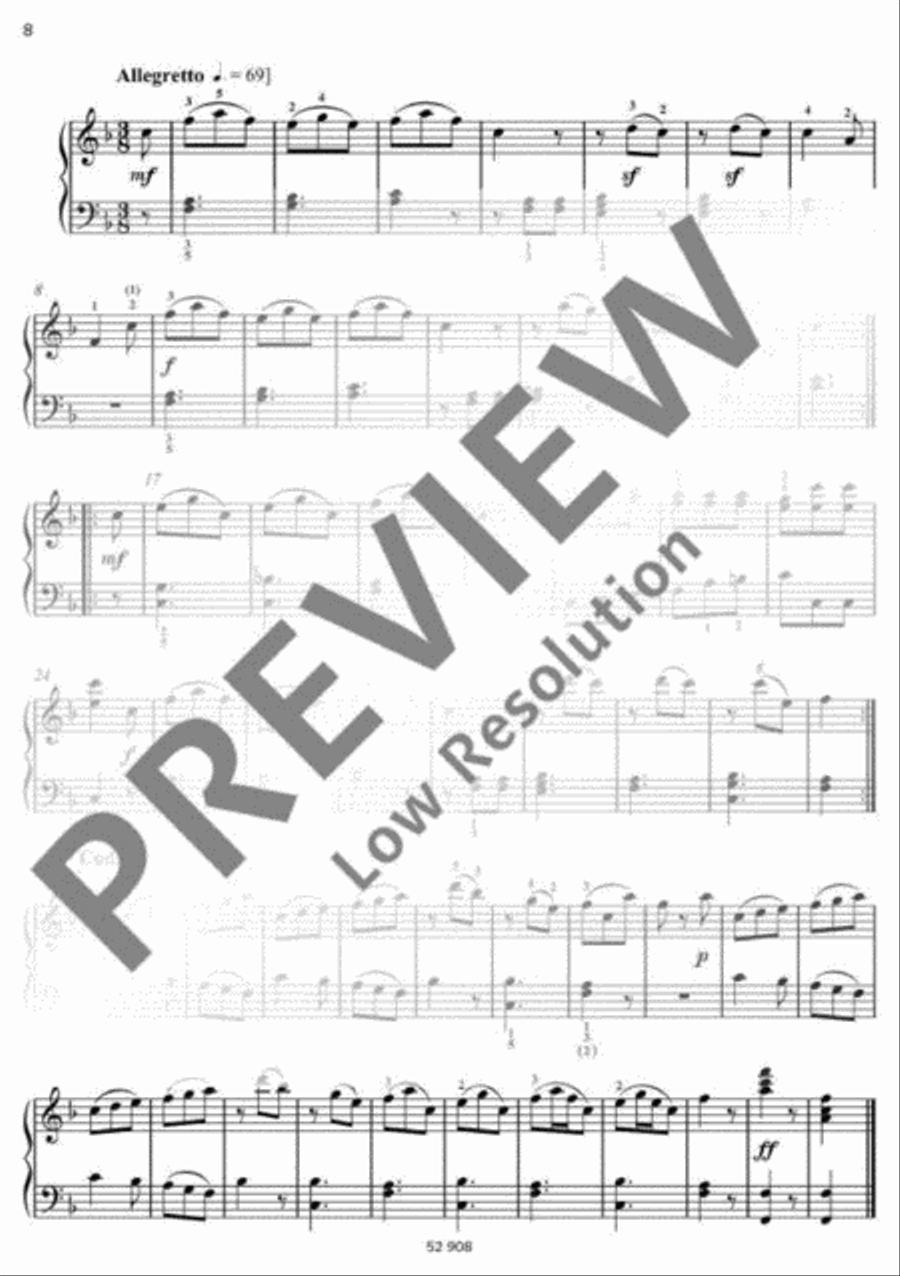 12 Easy and progressive Sonatinas Piano Solo scores gallery preview page 9