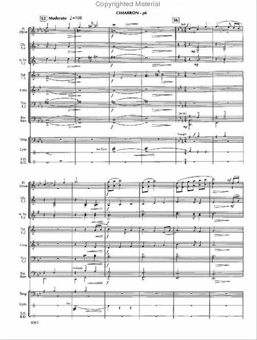 Cimarron Trail Cimarron Trail Concert Band scores gallery preview page 7