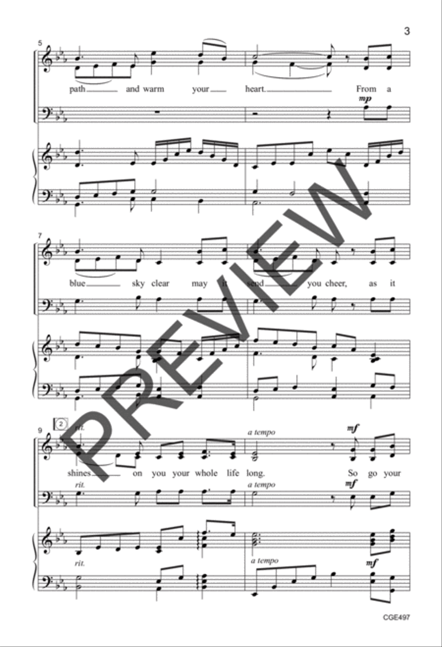 Go in Peace, Walk in Hope, Live in Love (SAB) by Douglas E. Wagner 3-Part - Sheet Music page 3