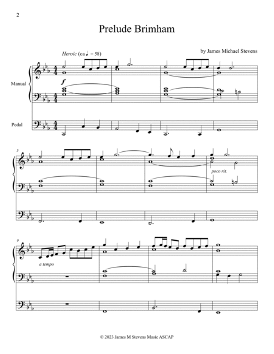 Prelude Brimham - Organ Solo Organ Solo scores gallery preview page 2