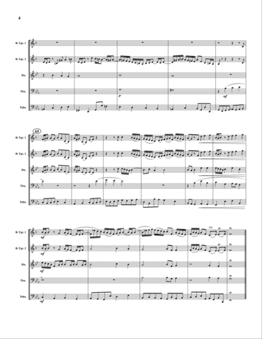 Sleepers, Wake! Sleepers, Wake! Brass Quintet scores gallery preview page 4