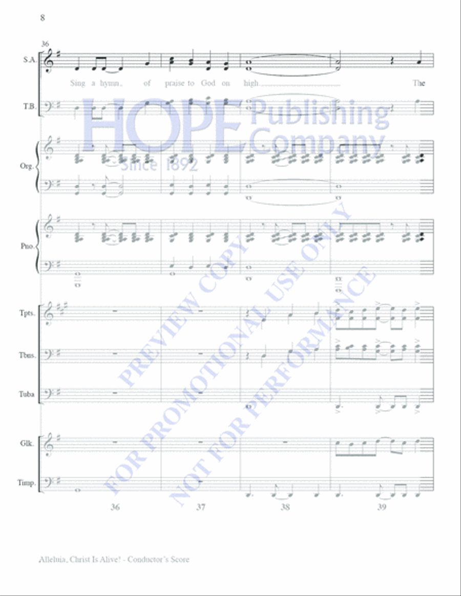 Alleluia, Christ Is Alive! Choir scores gallery preview page 10