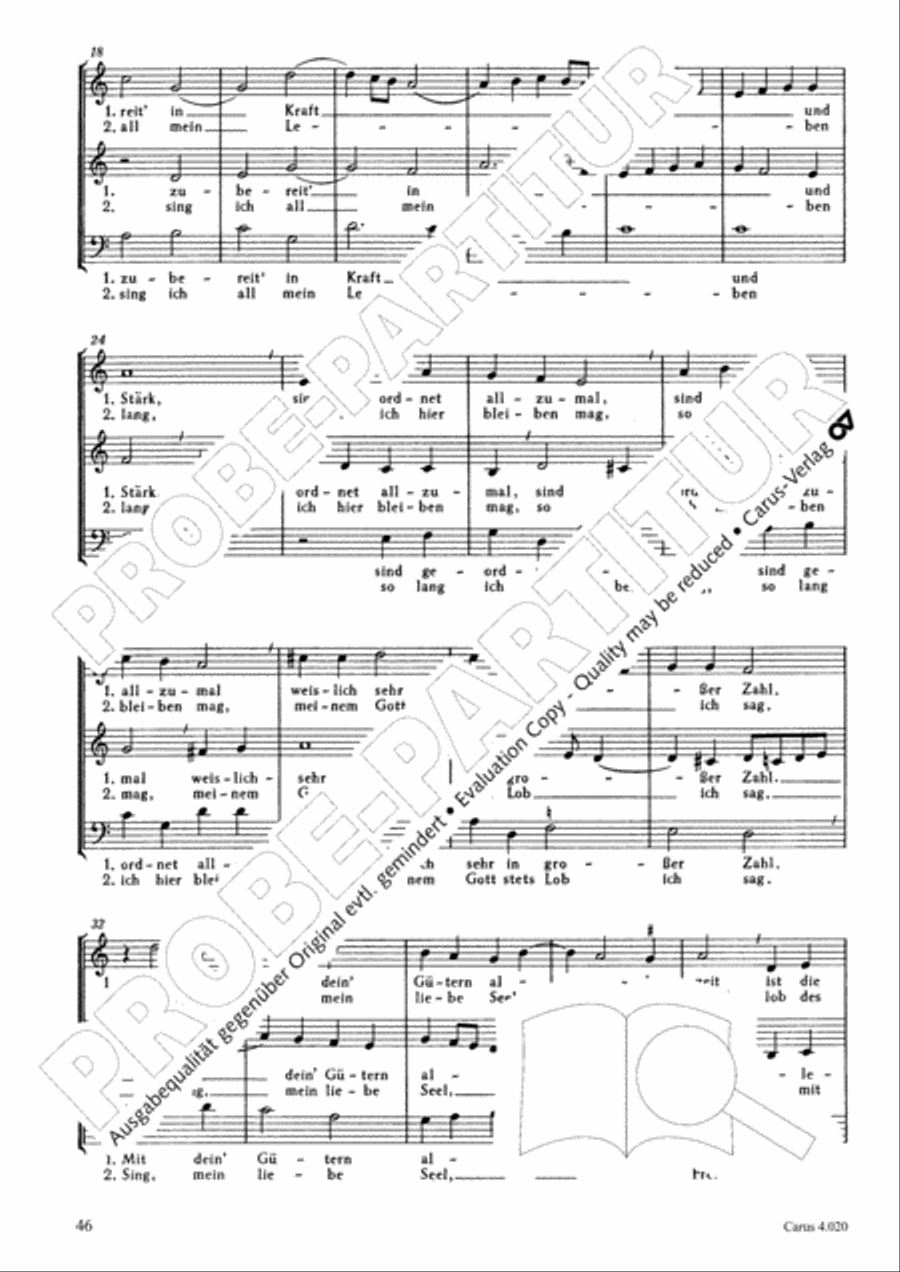 Calvisius: Tricinia. Psalmen und Motetten zu drei Stimmen Choir scores gallery preview page 47
