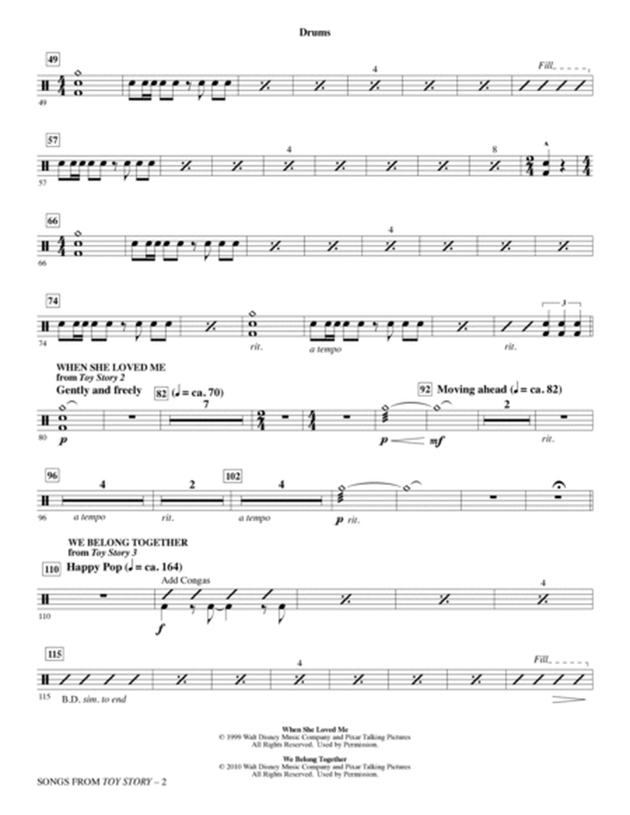 Songs from Toy Story (Choral Medley) (arr. Mac Huff) - Drums