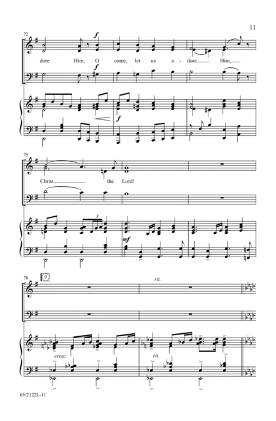A New and Glorious Morn! 3-Part scores gallery preview page 11