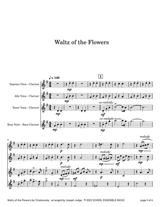 Waltz Of The Flowers by Tchaikovsky for Clarinet Quartet in Schools