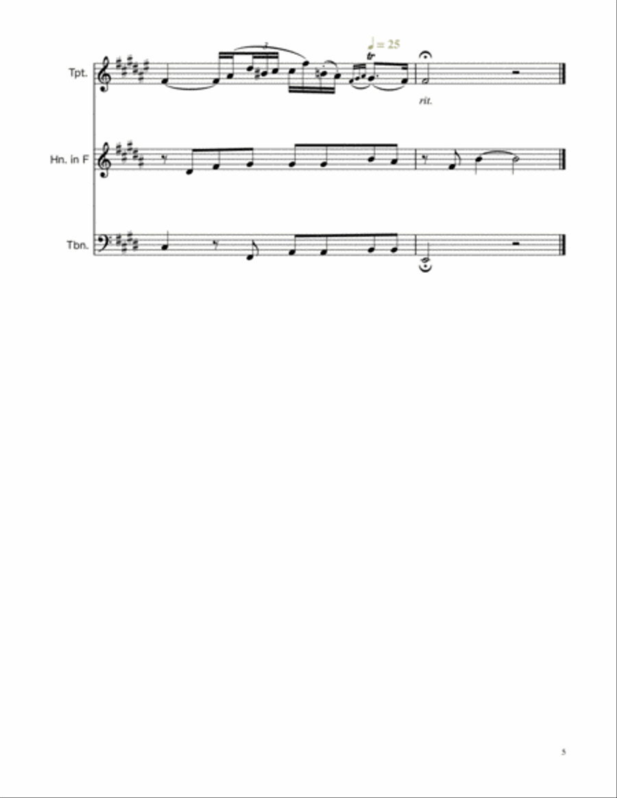Arioso BWV 156 - Brass Trio Brass Trio scores gallery preview page 5