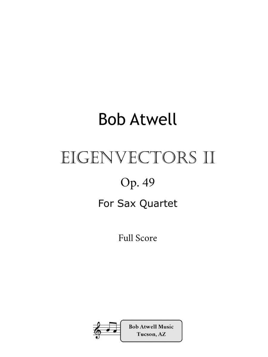 Eigenvectors II Woodwind Quartet scores gallery preview page 1