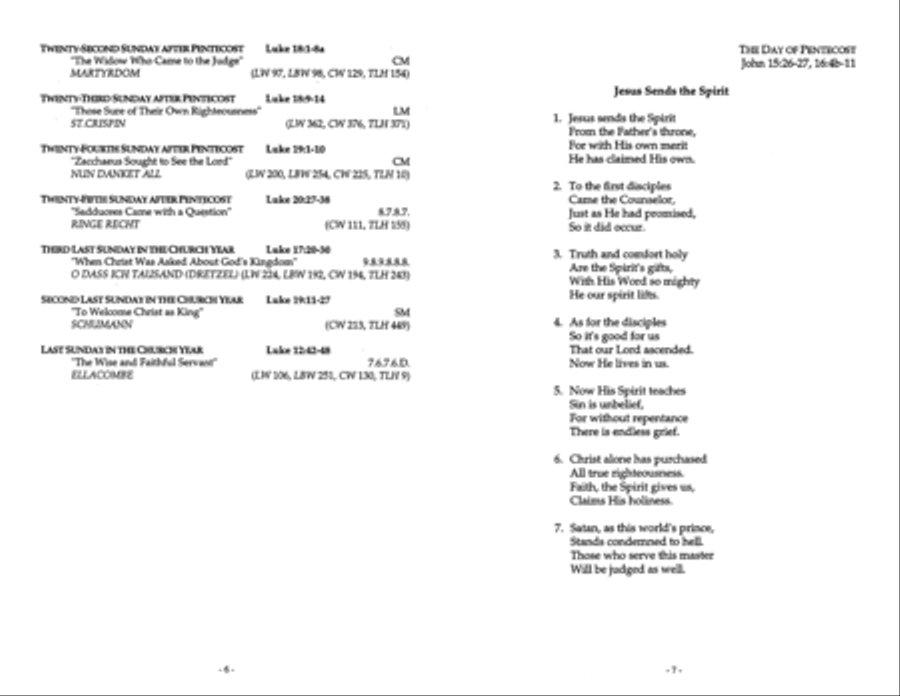 The Gospel Narrative Hymns for the Pentecost Season Series C Collection / Songbook scores gallery preview page 4