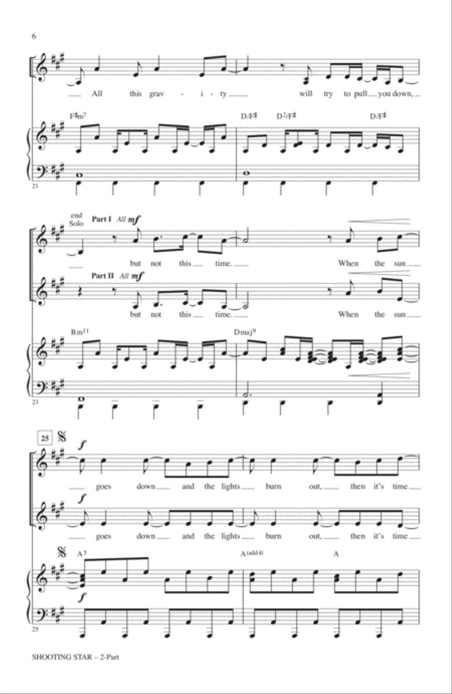 Shooting Star 2-Part scores gallery preview page 4