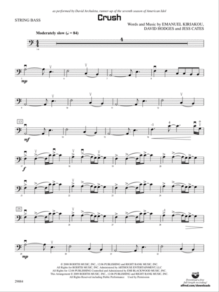 Crush: String Bass String Orchestra scores gallery preview page 1