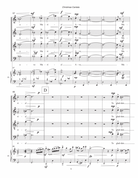 Christmas Cantata (2001) vocal piano score