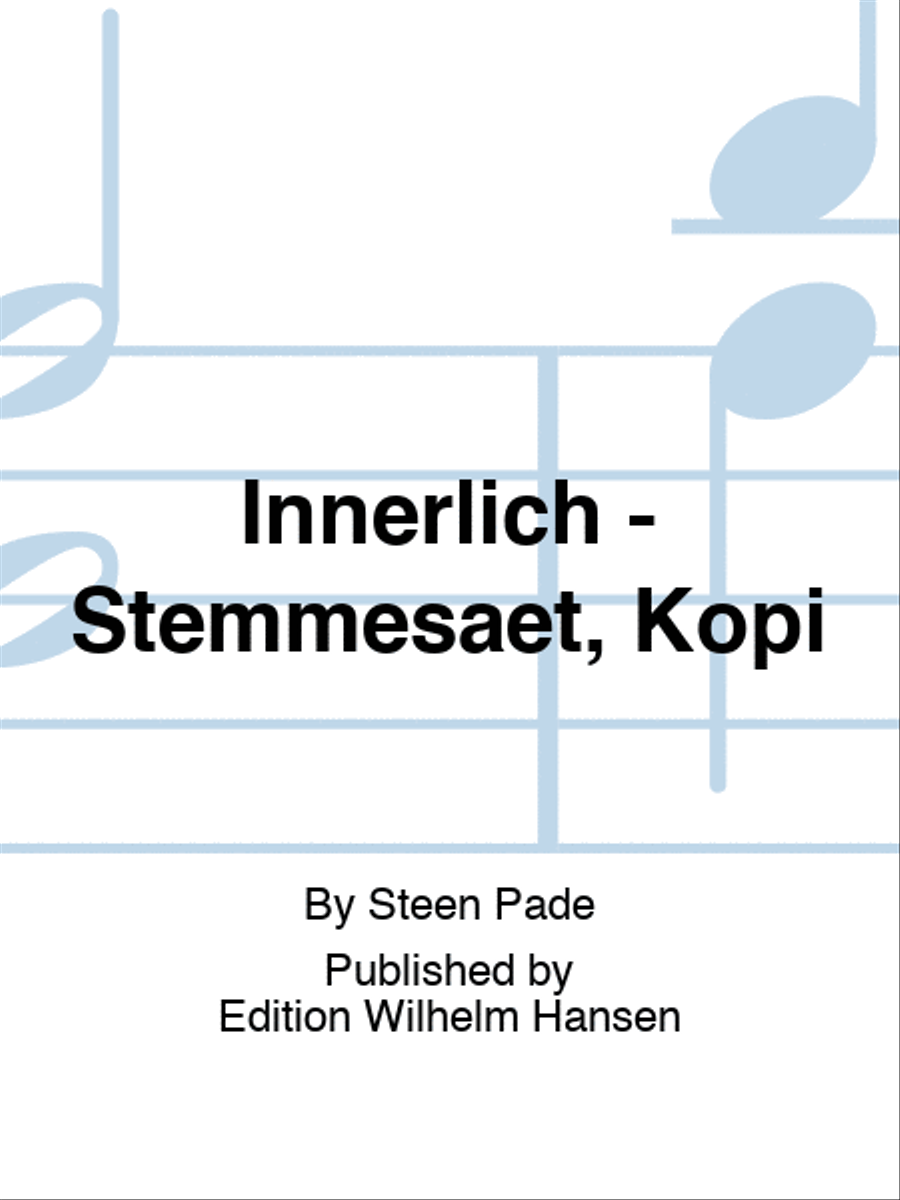Innerlich - Stemmesæt, Kopi Oboe scores gallery preview page 1
