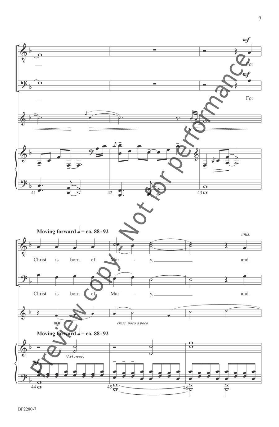 O Little Town of Bethlehem TTBB - Forrest TTBB scores gallery preview page 8