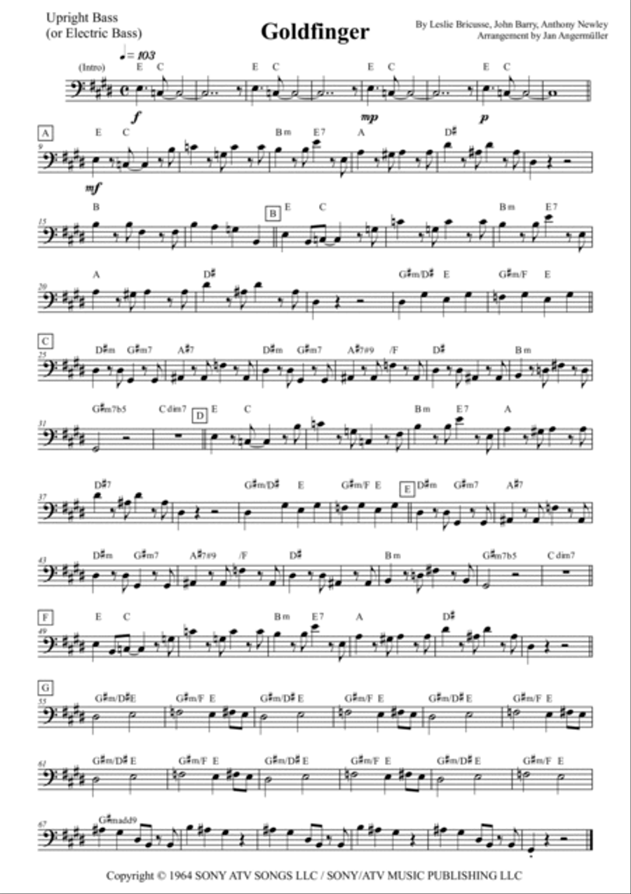Goldfinger (vocal Version) Full Orchestra scores gallery preview page 2