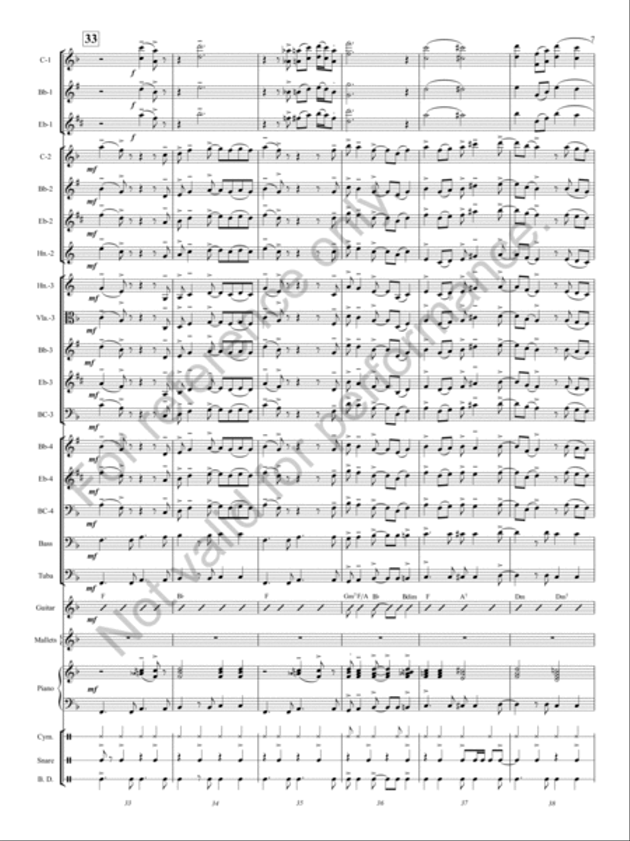 Gospel John Concert Band scores gallery preview page 7