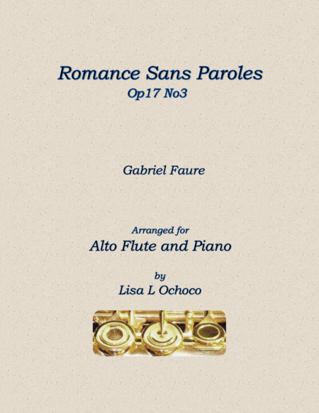 Romance Sans Paroles Op17 No3 for Alto Flute and Piano image number null