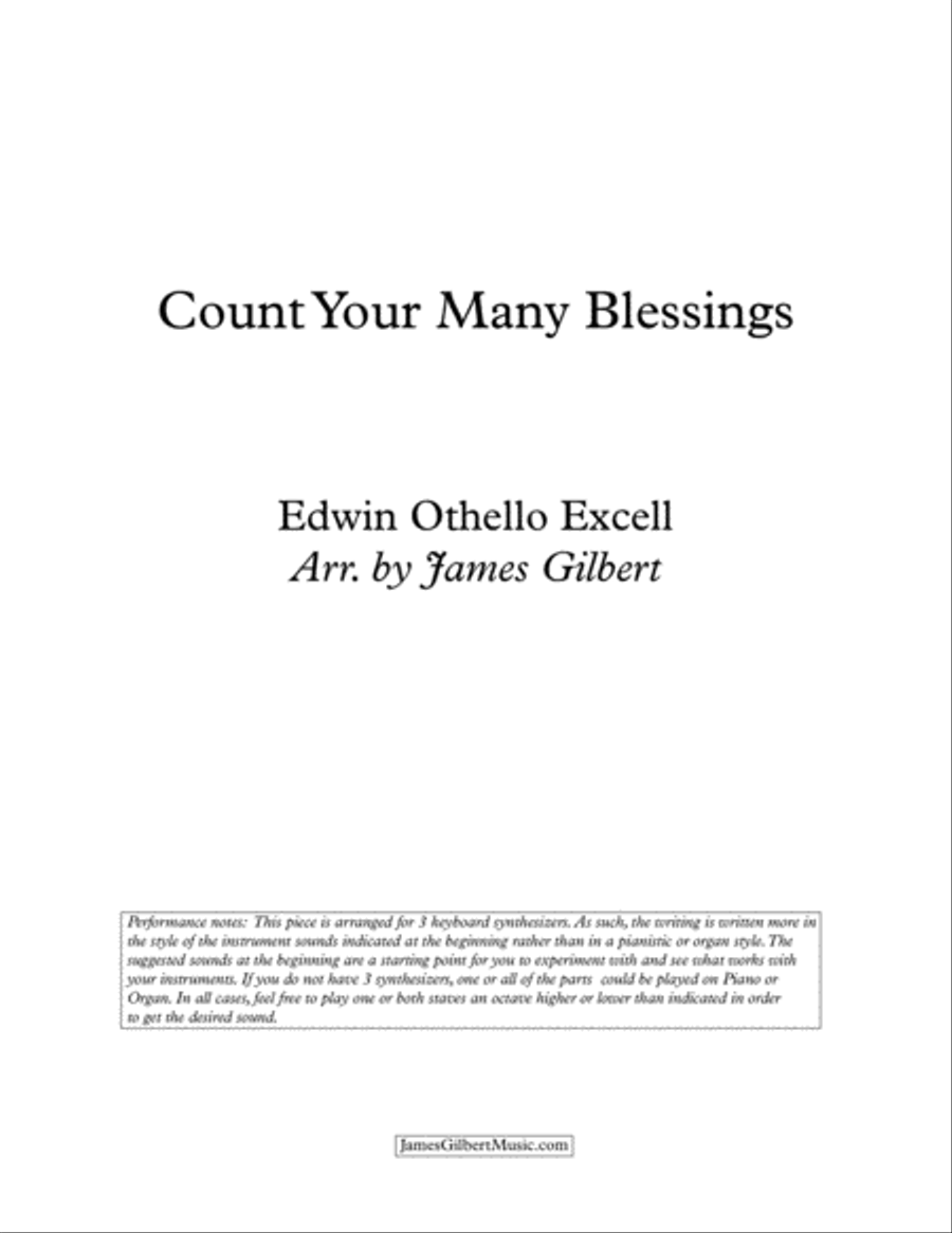 Count Your Many Blessings Small Ensemble scores gallery preview page 1