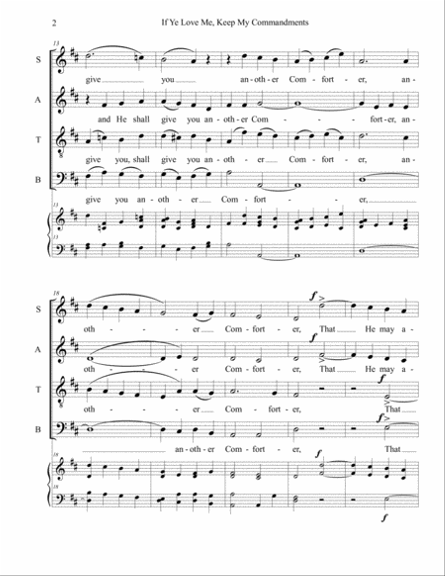 If Ye Love Me, Keep My Commandments 4-Part scores gallery preview page 2