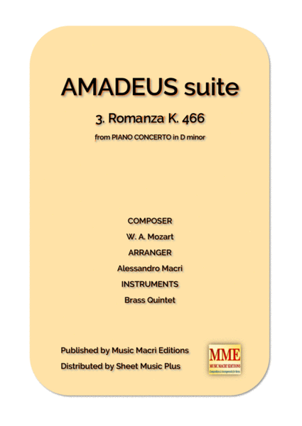 AMADEUS suite - 3. Romanza K. 466 from PIANO CONCERTO in D minor image number null
