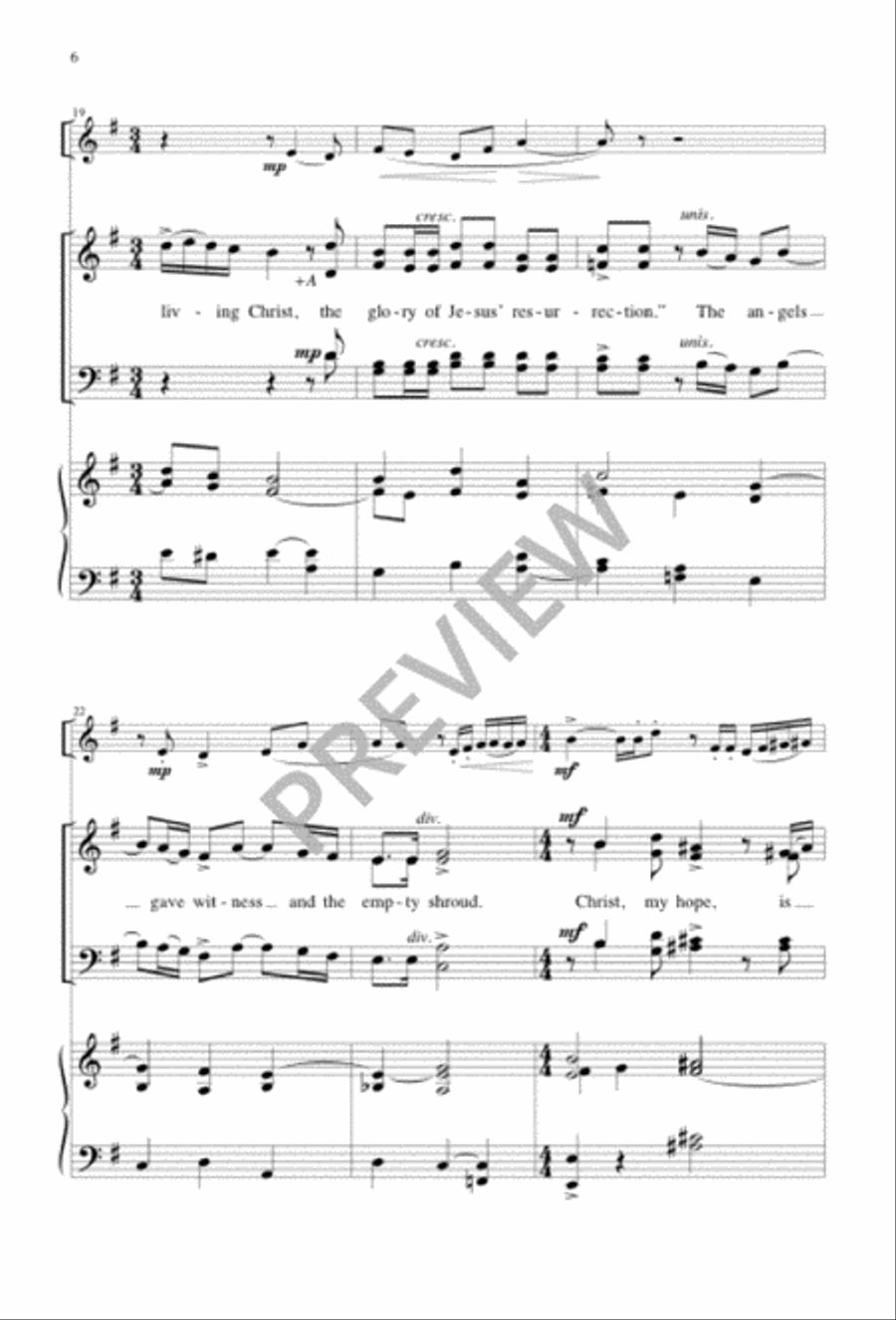 Easter Sequence 4-Part scores gallery preview page 6