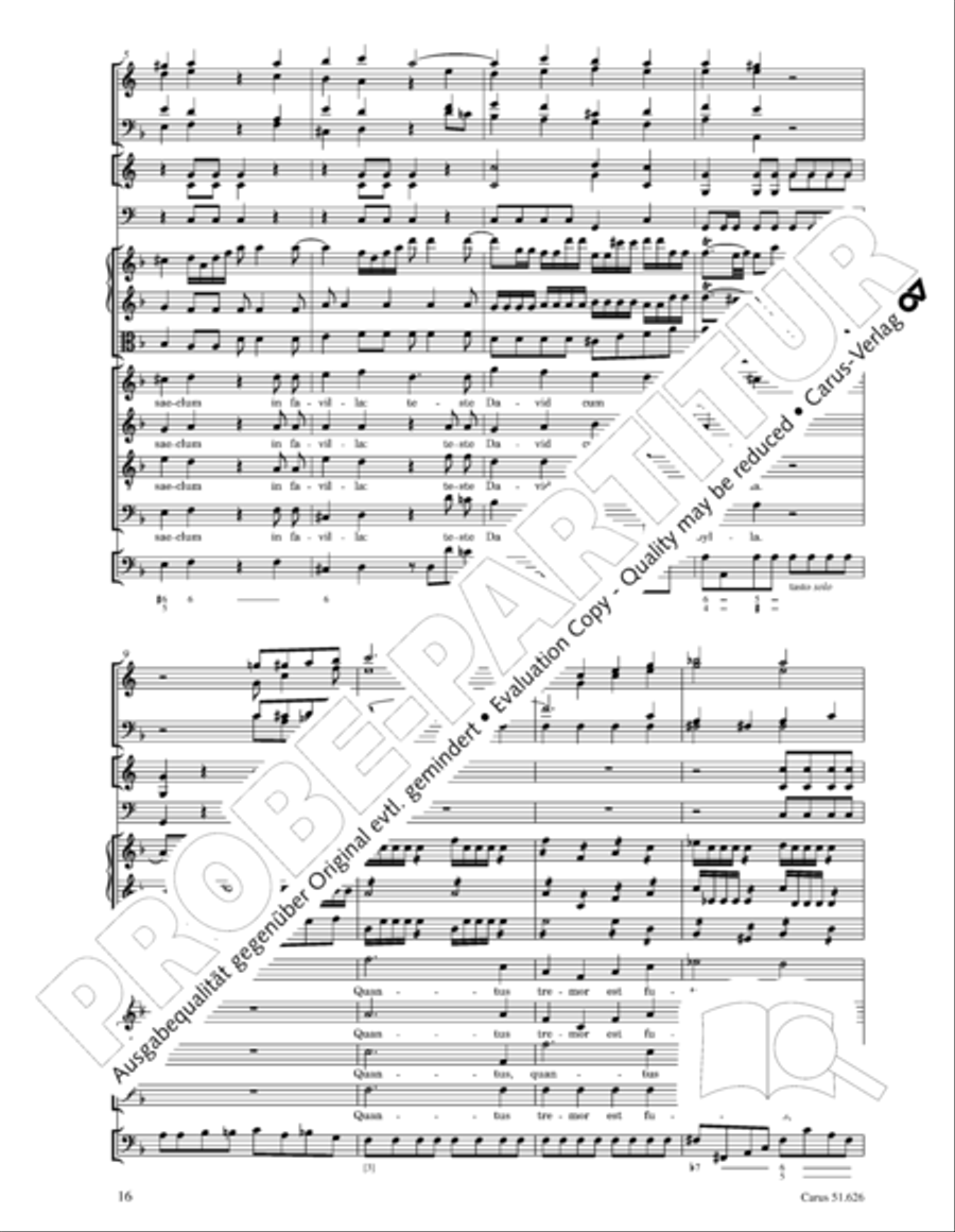 Missa longa in C major (Missa longa in C) 4-Part scores gallery preview page 28