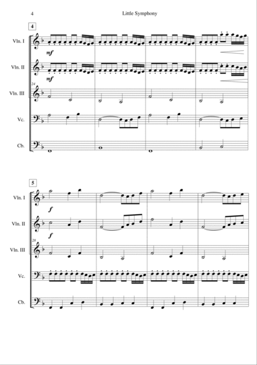 Little Symphony for Beginning String Orchestra String Orchestra scores gallery preview page 4