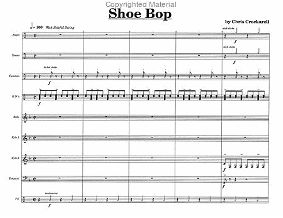 Shoe Bop Percussion Ensemble scores gallery preview page 3