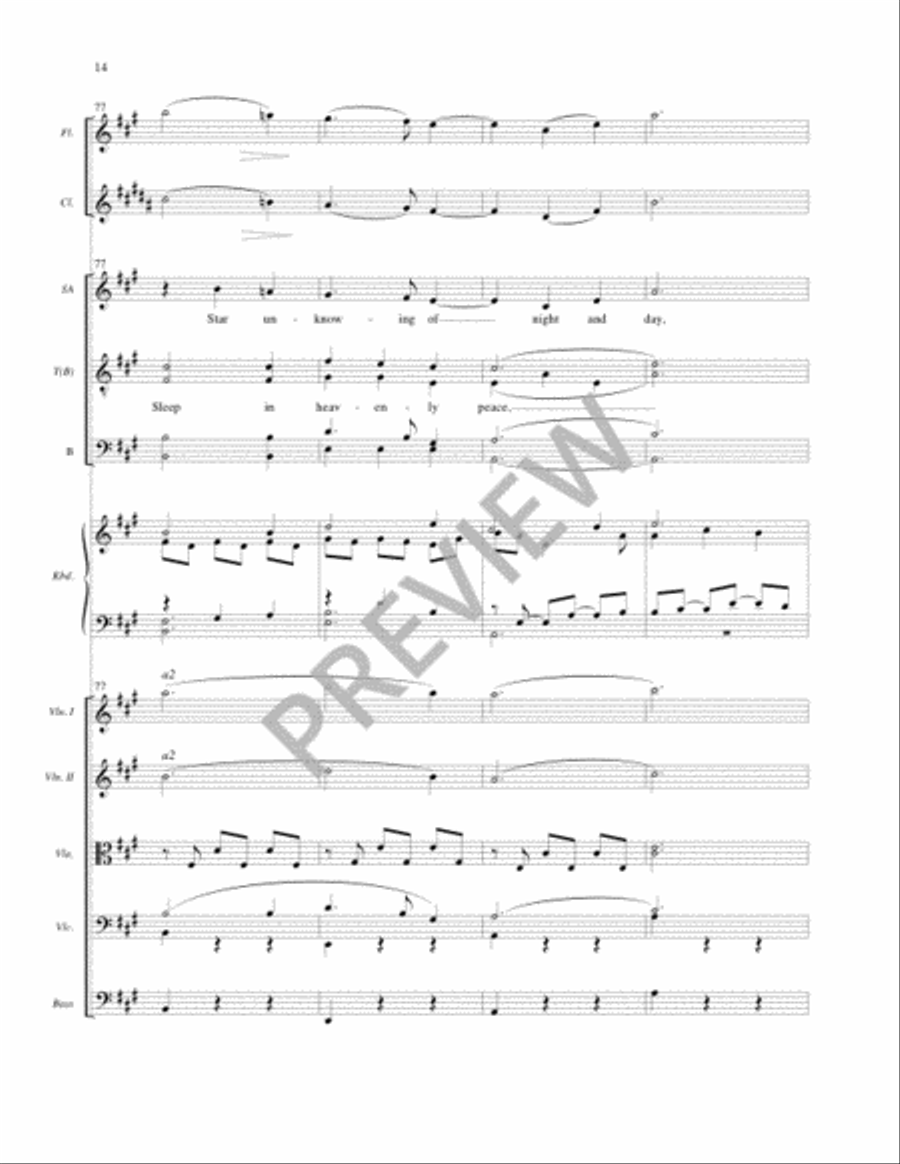 Night of Silence - Full Score and Parts Clarinet scores gallery preview page 15