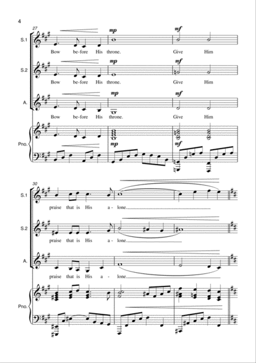 I am the Way I am the Way 4-Part scores gallery preview page 4