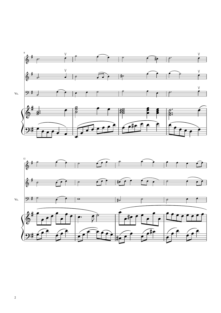It Is Well with My Soul - Two Violins and Cello with Piano Accompaniment String Duet scores gallery preview page 3