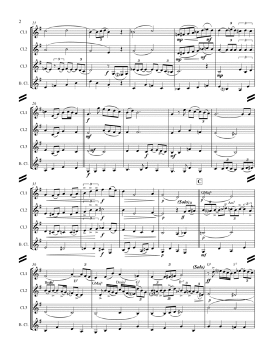 The Christmas Song (Chestnuts Roasting On An Open Fire) Woodwind Ensemble scores gallery preview page 3