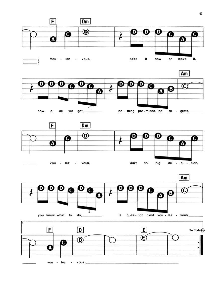 Voulez-Vous (from Mamma Mia!) Electronic Keyboard scores gallery preview page 2