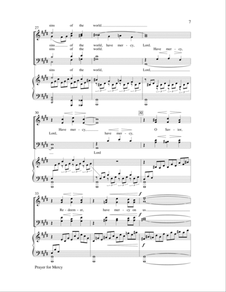 Prayer for Mercy 4-Part scores gallery preview page 7