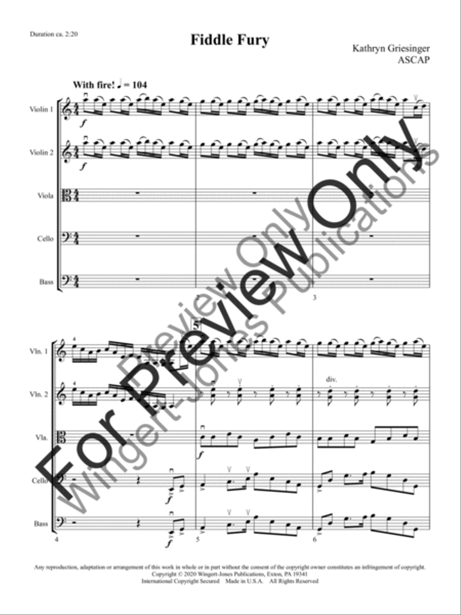 Fiddle Fury String Orchestra scores gallery preview page 4