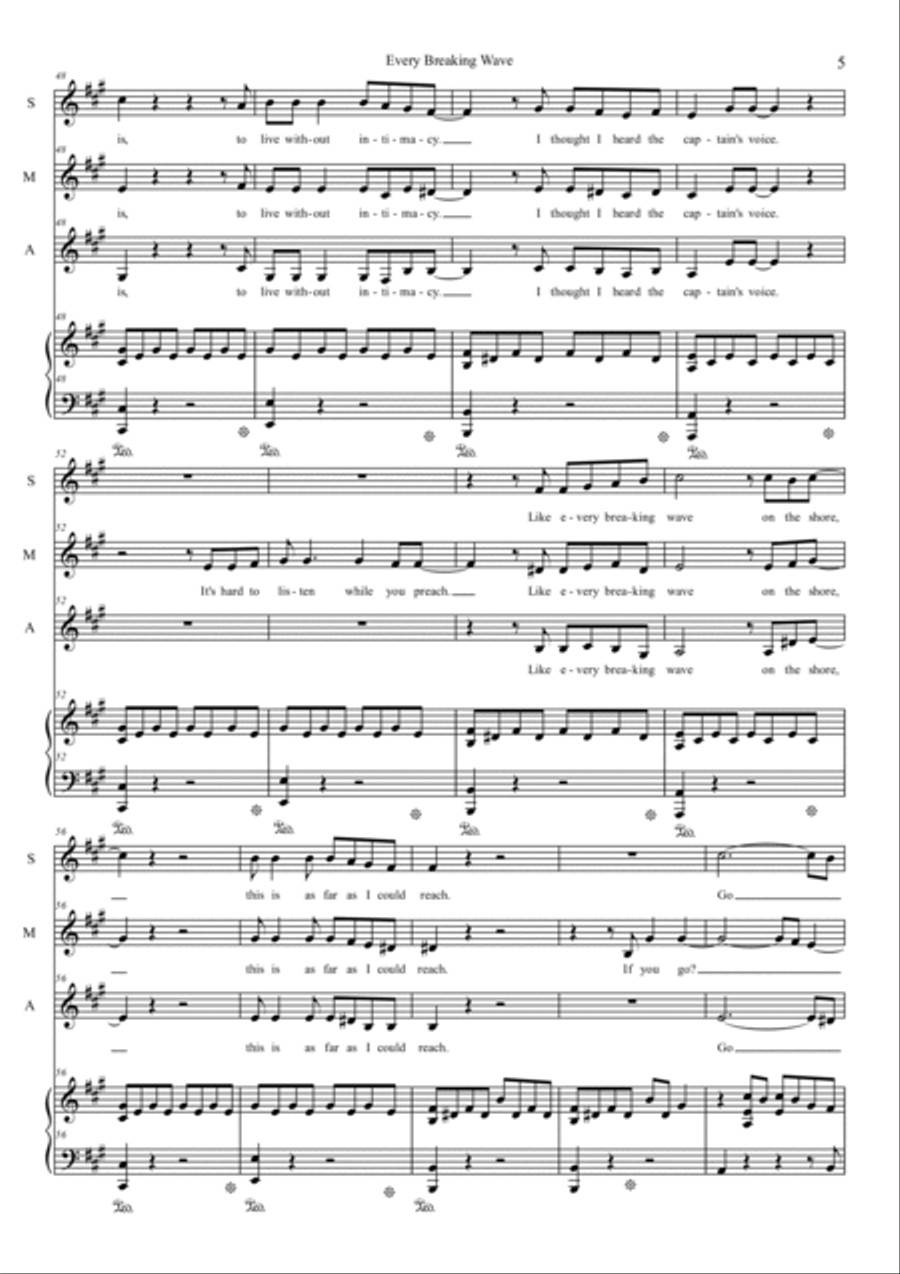 Every Breaking Wave Every Breaking Wave 3-Part scores gallery preview page 5
