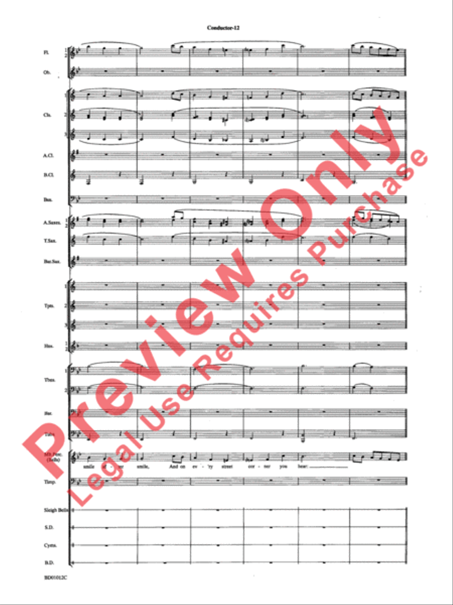 Christmas Pop Sing Along (for Concert Band with Audience Participation) Concert Band scores gallery preview page 14