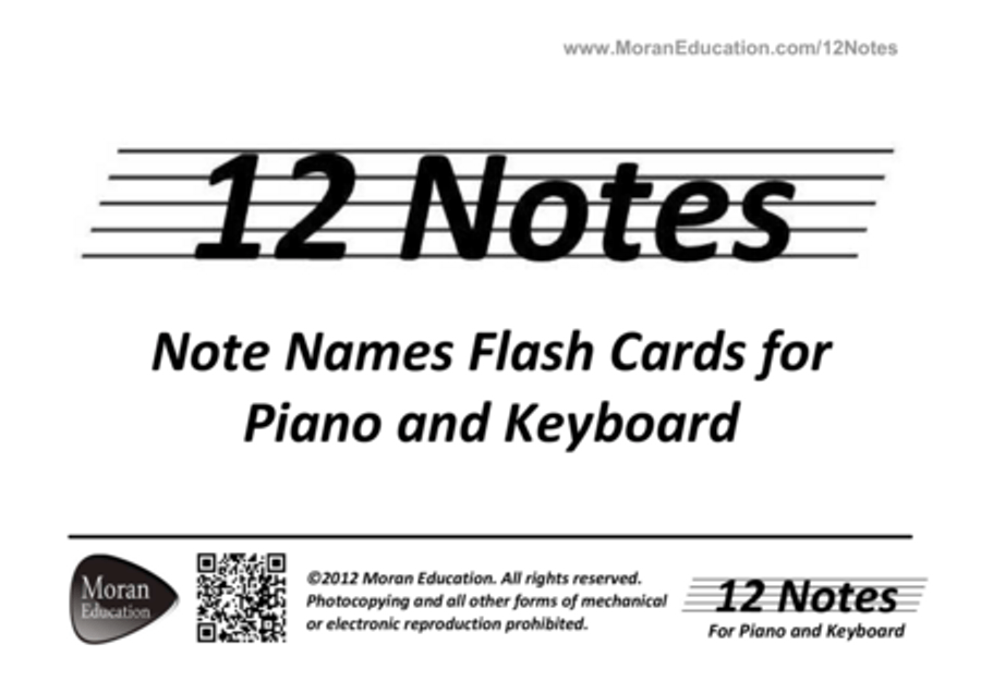 Piano and Keyboard Note Names Flash Cards Piano Method scores gallery preview page 1