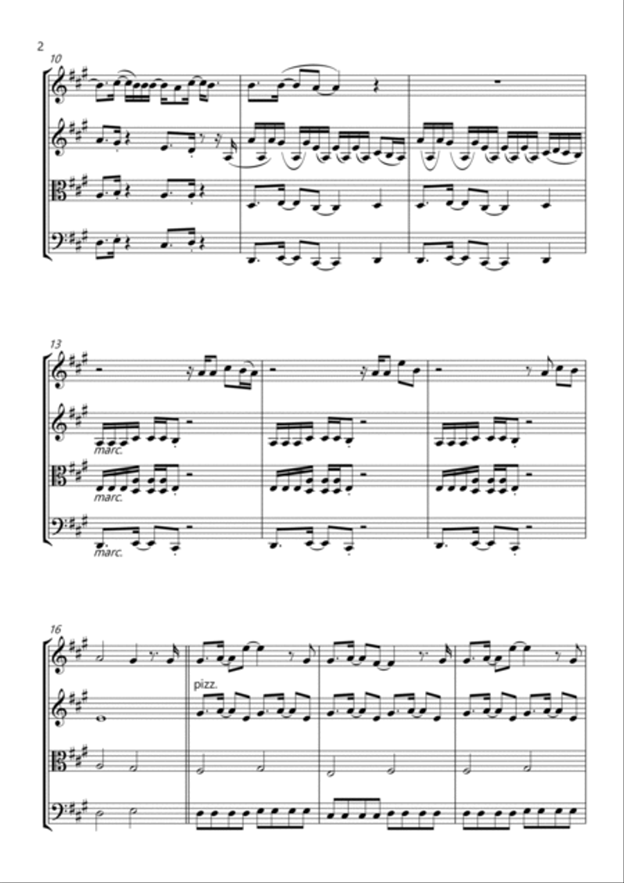 A Thousand Miles String Quartet scores gallery preview page 2