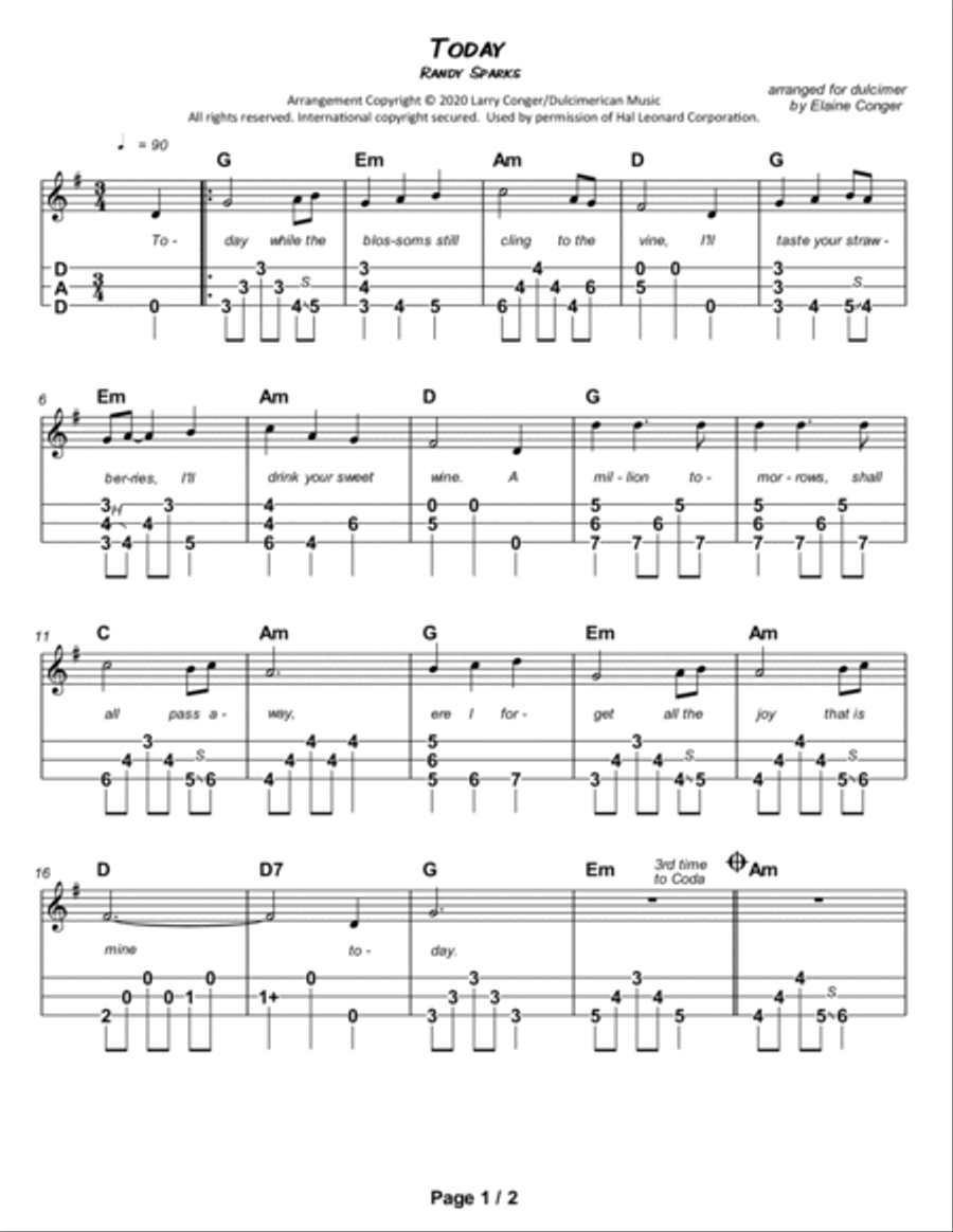 Today Dulcimer scores gallery preview page 2