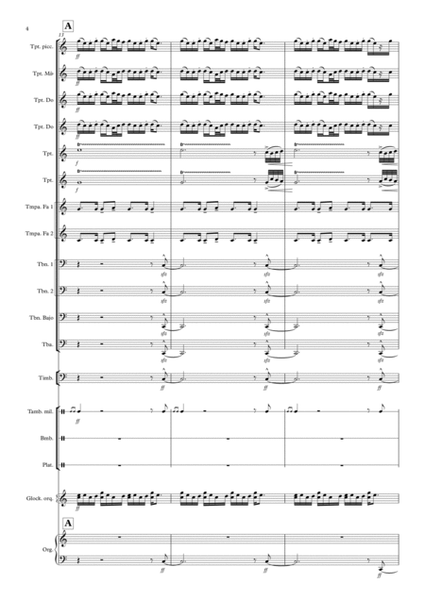 Olympic Fanfare And Theme for Brass Ensemble, Timpani, Percussion and Organ. arr. Martín Hernández Sánchez image number null